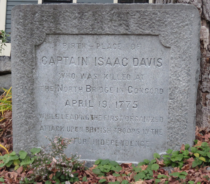 Stone Memorial, Isaac Davis Birthplace