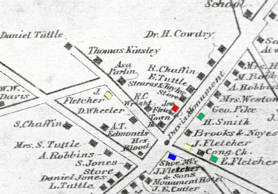Map of Acton Centre, c. 1870