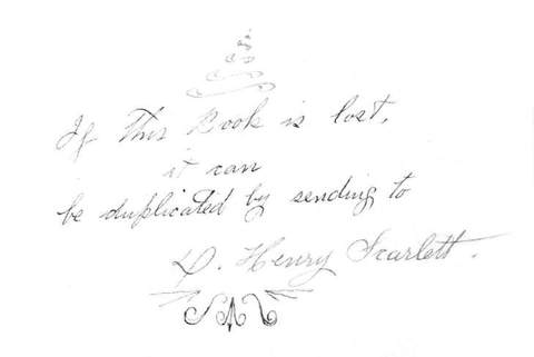 Signature of D. Henry Scarlet