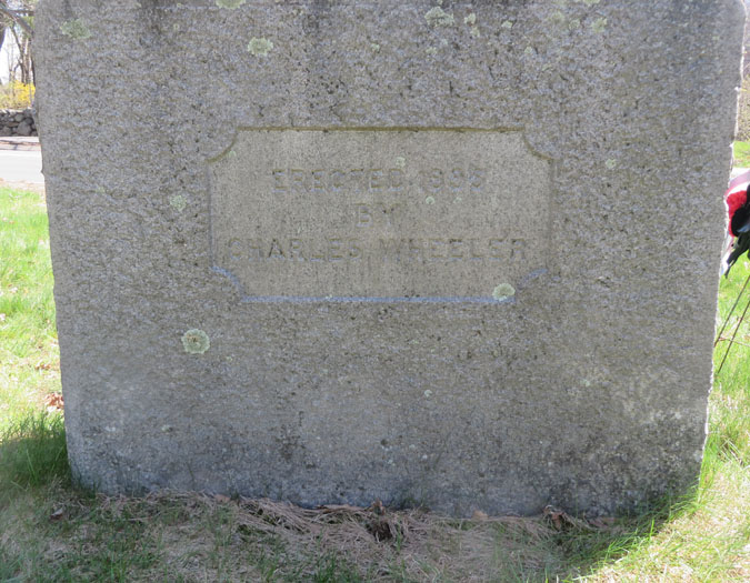 Bacl of Isaac Davis Home Site Stone