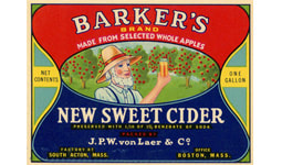 Barker's Cider label