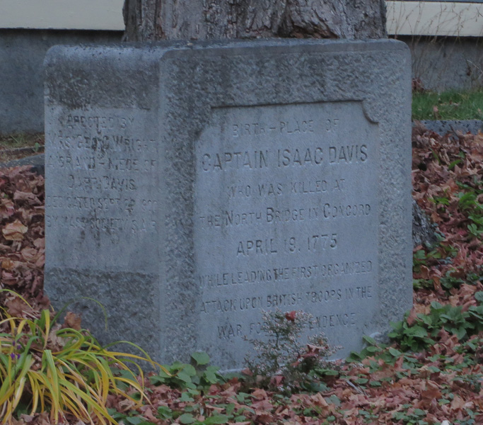 Stone Memorial, Isaac Davis Birthplace