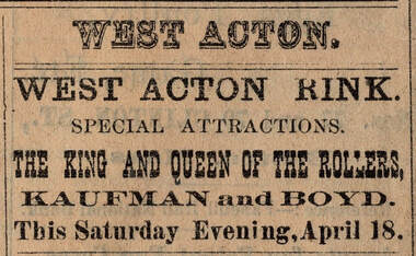 Ad for West Acton Rink