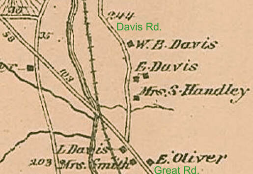 1875 Map of Davis Rd., Acton