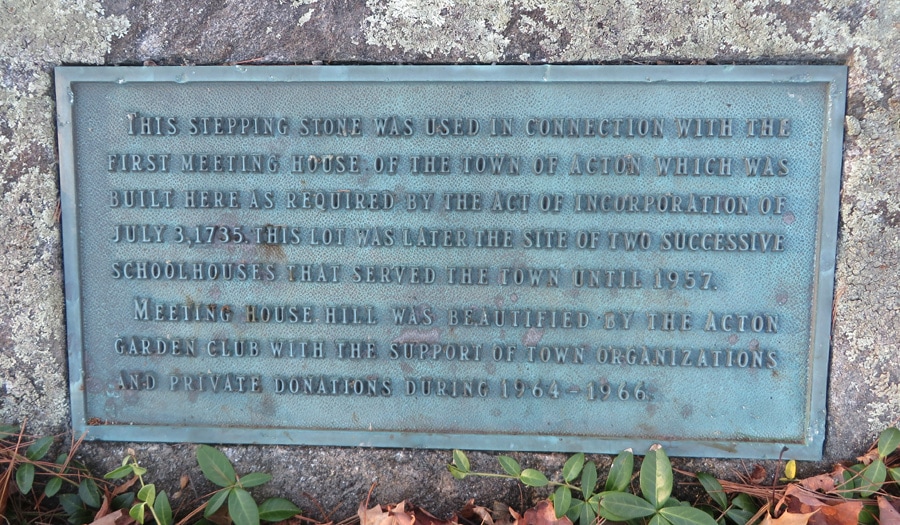 Tablet on Meeting House Stone