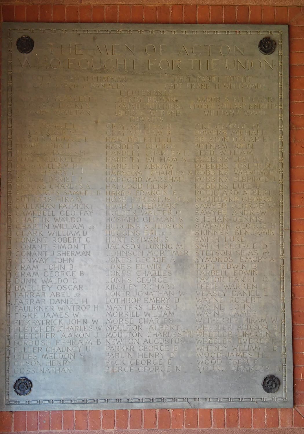Tablet, Acton Men Who Fought for the Union