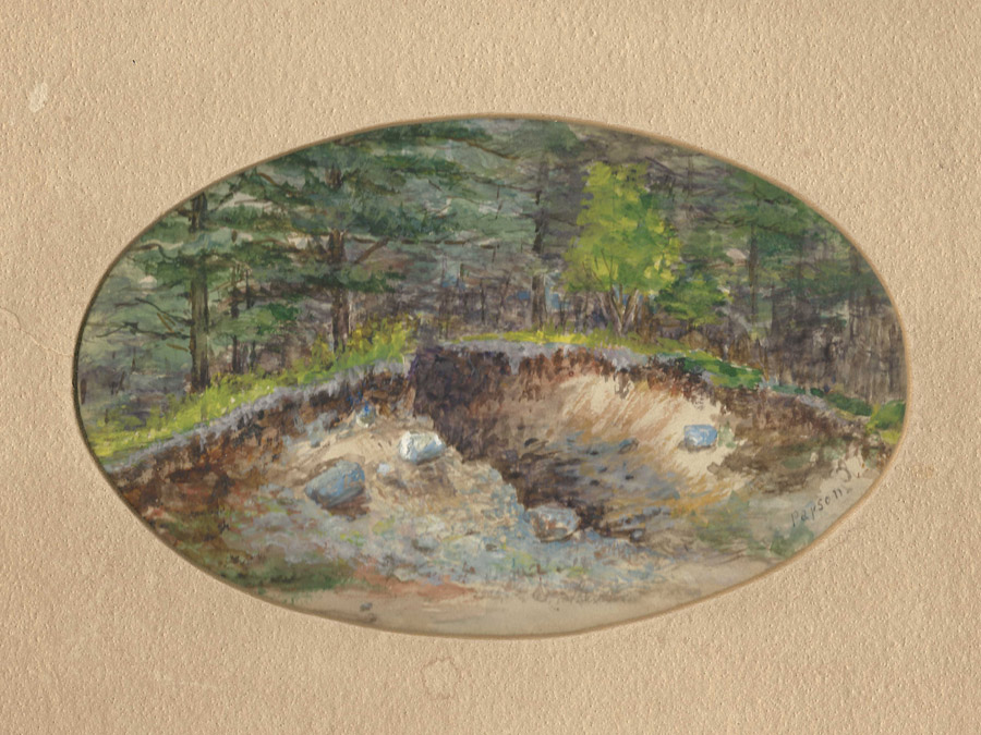 Annie Payson painting, Acton gravel pit