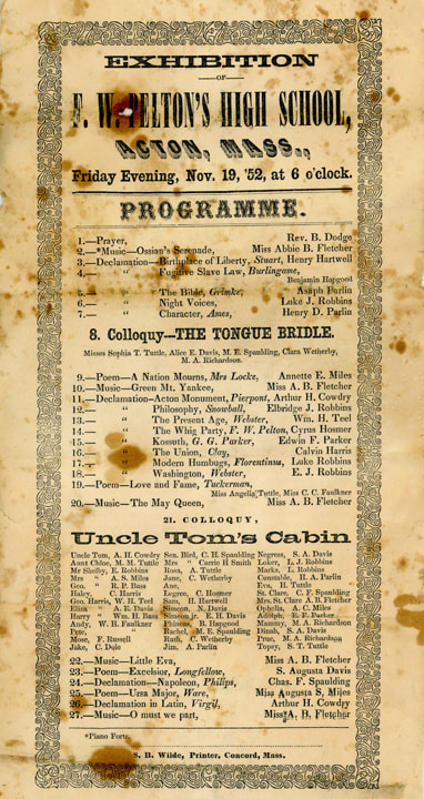 Program, Pelton's High School, 1892