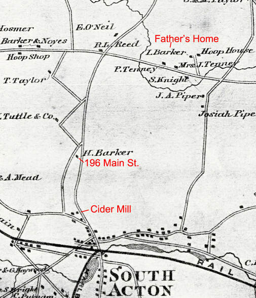 Map, 1871 of Barker House & Cider Mill