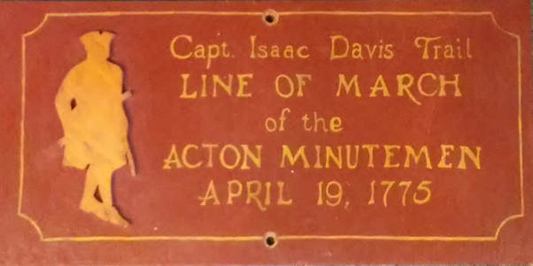 Wood Marker, Acton Minutemen's Line of March