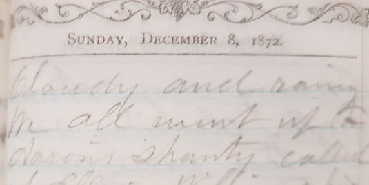 Martha Ball Diary, Dec. 8, 1872