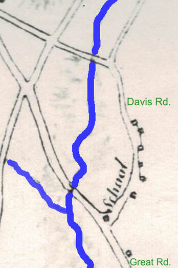 1831 Map of Davis Road, Acton