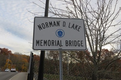 Sign, Norman D. Lake Bridge