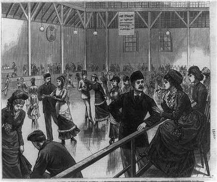 Illustration, Roller Stating Rink 1880