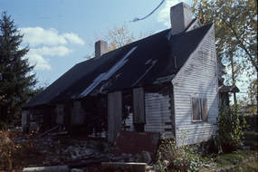 Jonathan Hosmer House after fire