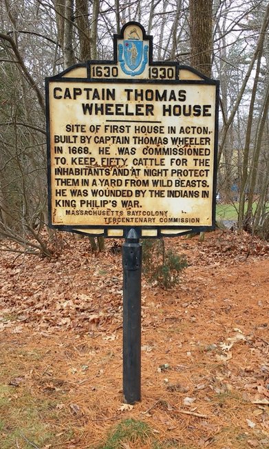 Sign, Capt. Thomas Wheeler Home Site